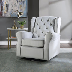 Infinity Gray Fabric Glider Chair with Swivel