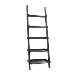 Bookcase ladder five shelf popular modern design multi-depth shelves with rounded shelf barrier corners
