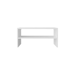 Aeneas Small Shoe Rack with Three Open Shelves, Compact Modern Shoe Organizer for Entryway or Closet, 23.6 Wide, White