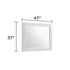 Galaxy Modern Style Mirror Made with Wood in White