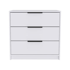 White 3-Drawer Rectangle Dresser