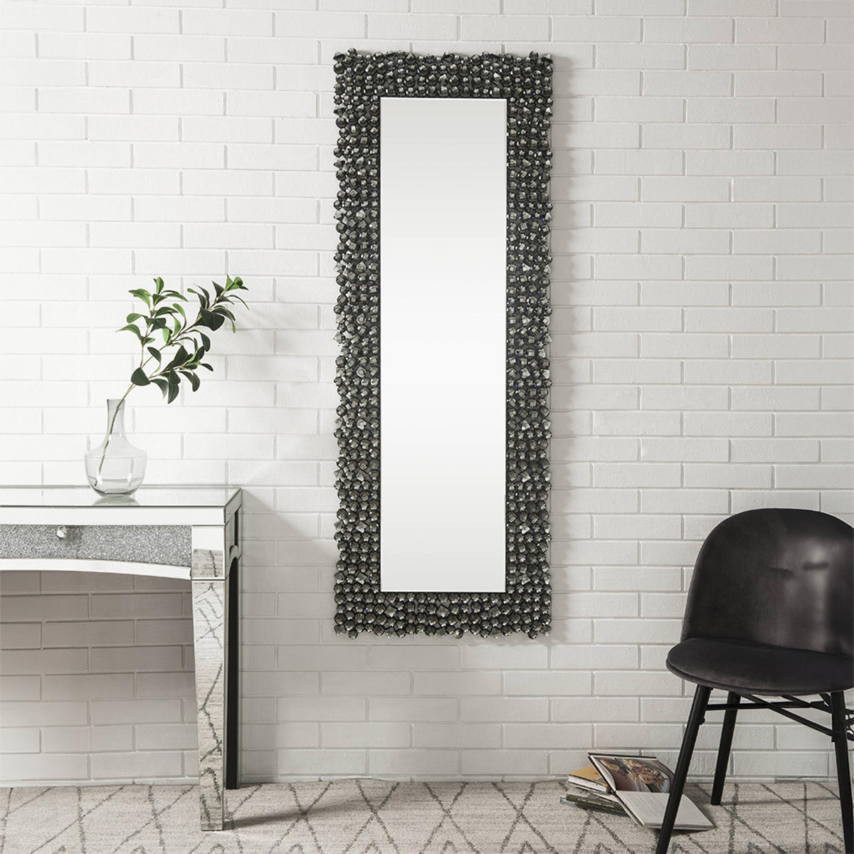Odyssey Mirrored & Faux Gems Accent Mirror