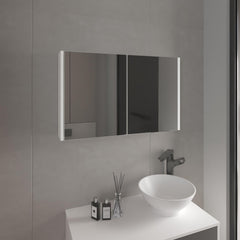 Aphrodite 19.7" H x 31.5" W Double Door Mirror Medicine Cabinet, Three interior Shelves for Bathroom, Kitchen White