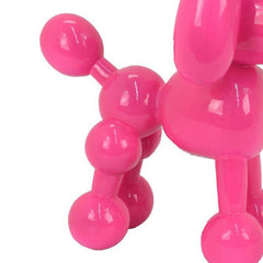 Ode Dog Accent Decor, Bright Pink Resin, Intricate Details 12 Inch