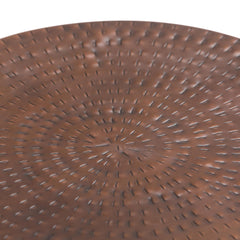 Iphigenia 19 inch Wide Metal Storage Accent Table in Antique Copper