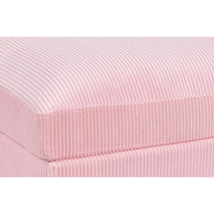 Corduroy Upholstered Rectangle Ottoman