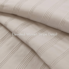 7-Piece Full Woven Striped Comforter Set