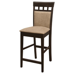 Quasar and Cappuccino Upholstered Counter Height Stools (Set of 2)