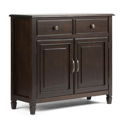Celestia Solid Wood Entryway Storage Cabinet in Dark Chestnut Brown