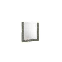 Sonata Mirror – Two-Tone High-Gloss Marble & Lacquer Frame with Large Reflective Surface and Elegant Design- Gray(Includes Mirror Only)