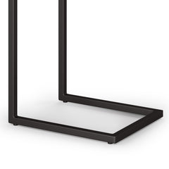 Orion - Wide C Side Table - Dark Cognac Brown