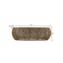 T3601-50 Oval Coffee Table Gold