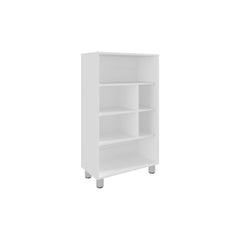 Fable 40" Tall Four-Tier Shelf Base Cabinet with 6 Cubbies White