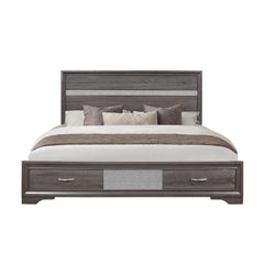 TALE SPARKLE GREY QUEEN BED