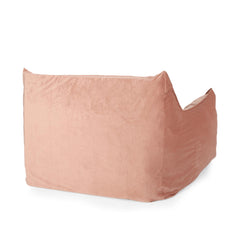 Galaxy Velveteen Bean Bag Chair with Armrests, Pink