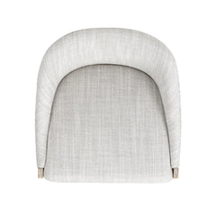 Summit 26.5" Coastal Curved Back Upholstered Counter Stool, Two-Tone Neutral Gray Polyester Wool Blend