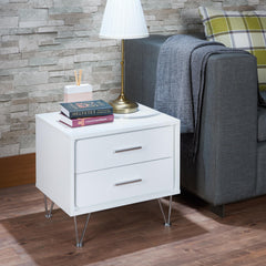 Chronicle White Finish Accent Table
