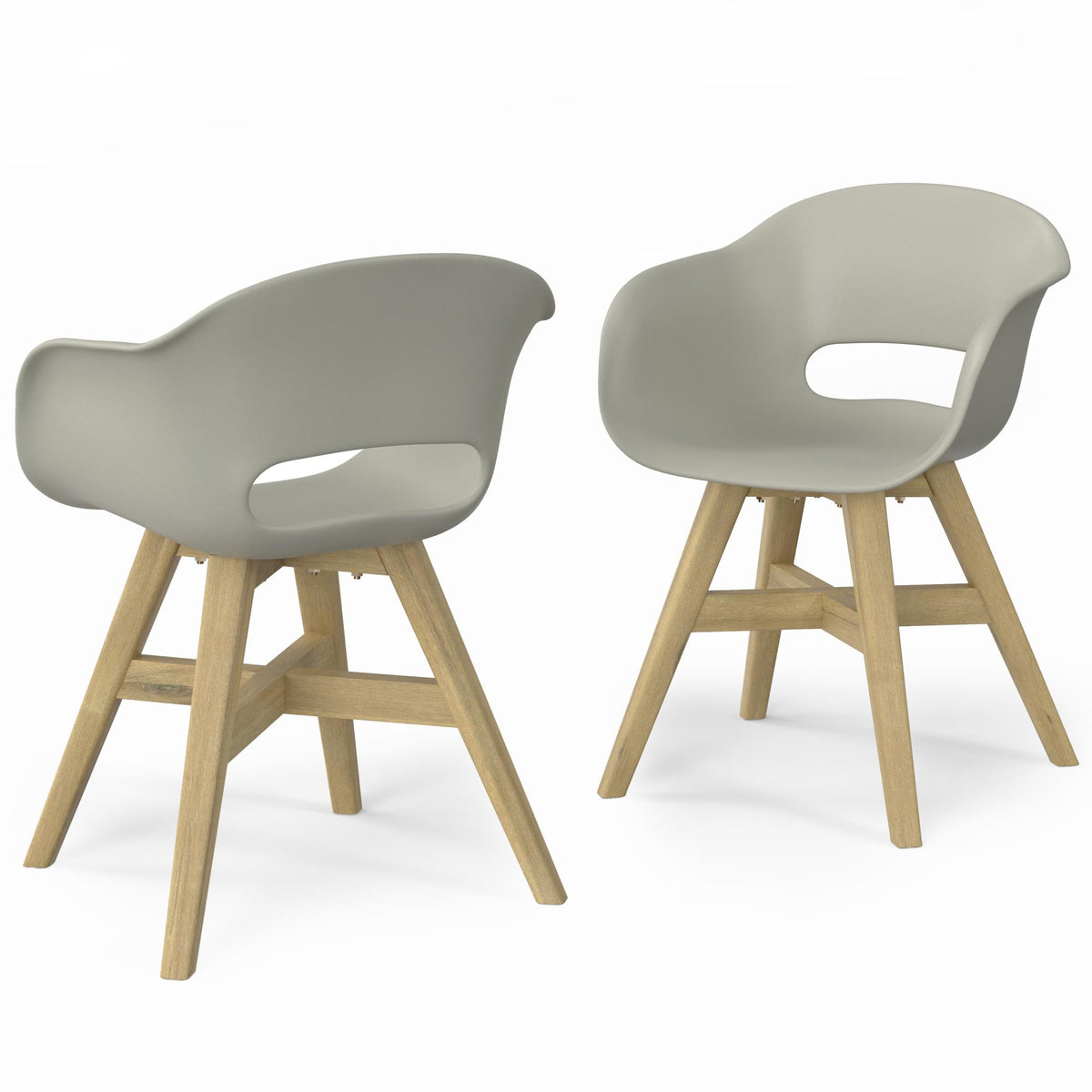 Diary - Outdoor Dining Chair in Plastic (Set of 2) - Taupe