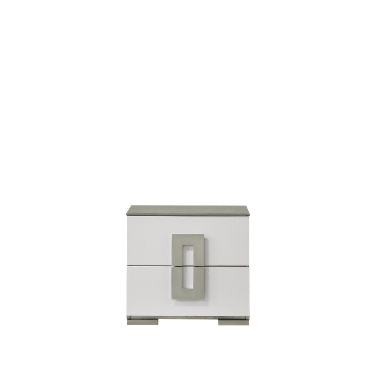 Display Contemporary Style 2-Drawer Night stand Made with Wood in White