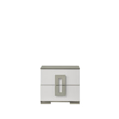 Display Contemporary Style 2-Drawer Night stand Made with Wood in White