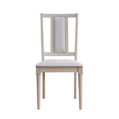 Revelation Beige Linen & Natural Finish Side Chair (Set of 2)