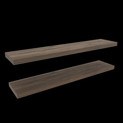 Hercules 47" Wide Floating Shelves Set Of 2, Shelves For Wall Decor For Bedroom, Bathroom Storage Shelves, Book Shelves For Living Room, Dark Brown