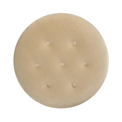Planet 24" Round Upholstered Accent Ottoman, Fawn Brown Performance Velvet
