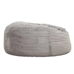 Oasis Memory Foam Bean Bag, Fabric Upholstered Living Room Sofa Chair Bean Bag, Light Gray