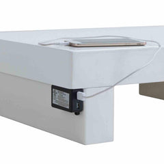 Contemporary Style 1pc Nightstand High Gloss Lacquer Coating White Finish Bedroom Furniture