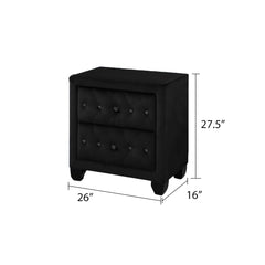 Story Modern style Night Stand Made With Wood In Black
