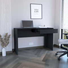 Galaxy Computer Desk with One Drawer, Black
