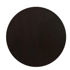 Apollo Accent Table, 20 Inch Round Wood Brown Top, Gray Metal Base