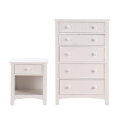 Contemporary White 1pc Chest of Drawers Plywood Pine Veneer Bedroom Furniture