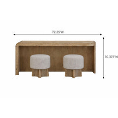 English Knotty Oak Entertainment Cole with Stools