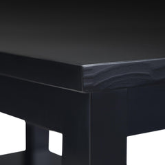 Warm Shaker Solid Wood 14 inch Wide Transitional Narrow Side Table in Black