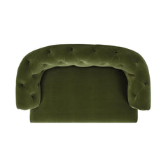 Apollo 36.5" Chesterfield Dog Sofa Bed, Medium, Olive Green Performance Velvet
