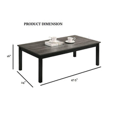 Gray Finish Contemporary Style 3pc Table Set 1x Coffee Table 2x End Table Faux Marble Top Wooden Legs Primary Living Room