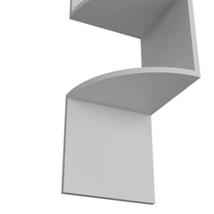 Arcadia Corner Floating Shelf, Modern 4-Tier Display, White
