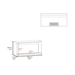 Wall cabinet 19"H, two Doors, two internal Shelves, White