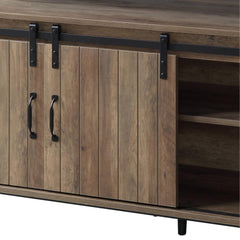 Agamemnon Rustic Oak & Black Finish TV Stand