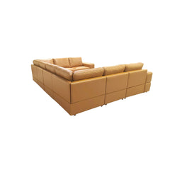 Large Arm Leather Match Upholstery Modular Sectional