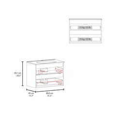 Paradise Cabinet Opalo, with Two Shelves and Open Storage, Black