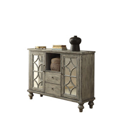 Nirvana Weathered Gray Finish Console Table w/ 1 Open Compartment Storage