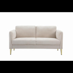 60.63" Wide Modern Corduroy Loveseat, Plush Upholstered Cushions, Solid Wood Frame, Compact Living Room and Apartment Furniture