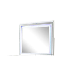 Utopia Mirror Framed LED Mirror Made With Wood in White Color