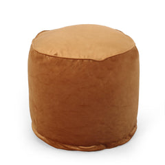 Hera Cylinder Pouf, Apricot