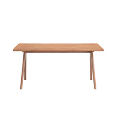 Eternity Stylish Natural Finish Rectangular Wooden Dining Table 1pc Mid-Century Modern Kitchen Dining Furniture
