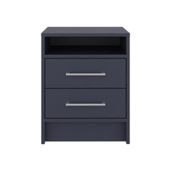 Hephaestus Nightstand Minimalist Modern Style, Superior Top Shelf, One Open Storage Shelf And Two Drawers, Modern Bedside Storage