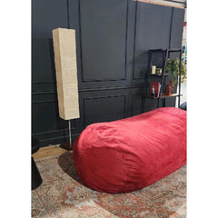 Aeneas Traditional 8 Foot Cylindrical Suede Bean Bag, Red