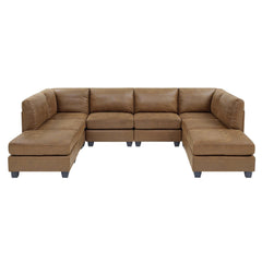 Faux Leather Modular Sectional